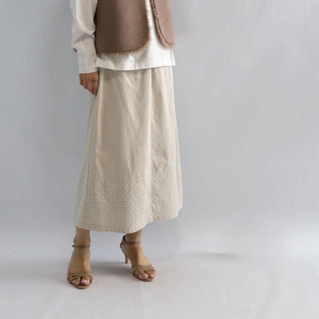 エトレリー（etre relie）/【etre relie】  パンチングスエードスカート