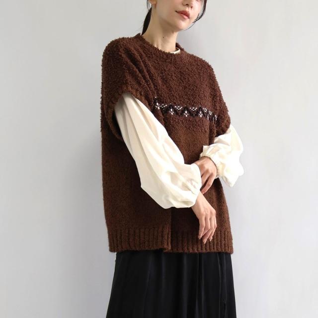 エトレリー（etre relie）/【etre relie】ノルディックジャガードニットベスト