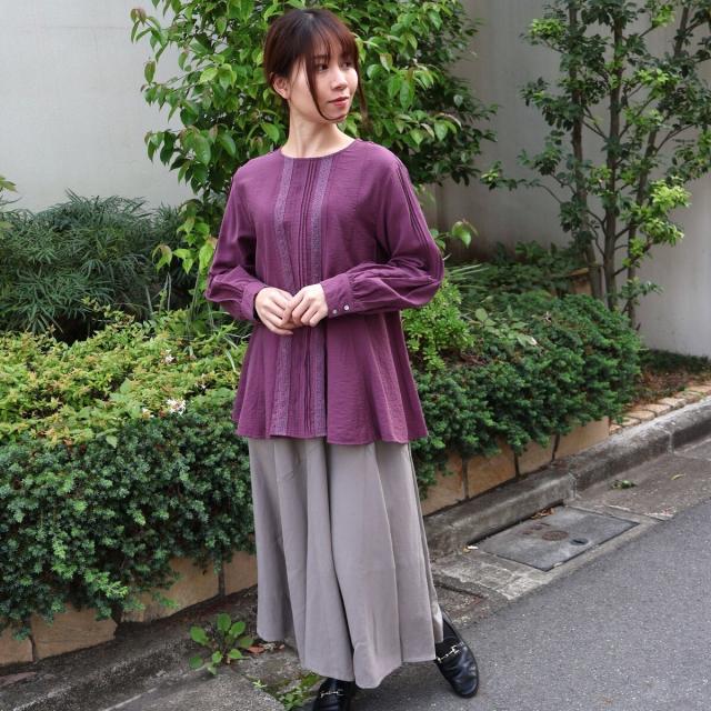 エトレリー（etre relie）/【etre relie】 マチ接ぎリヨセルボリュームスカート_4