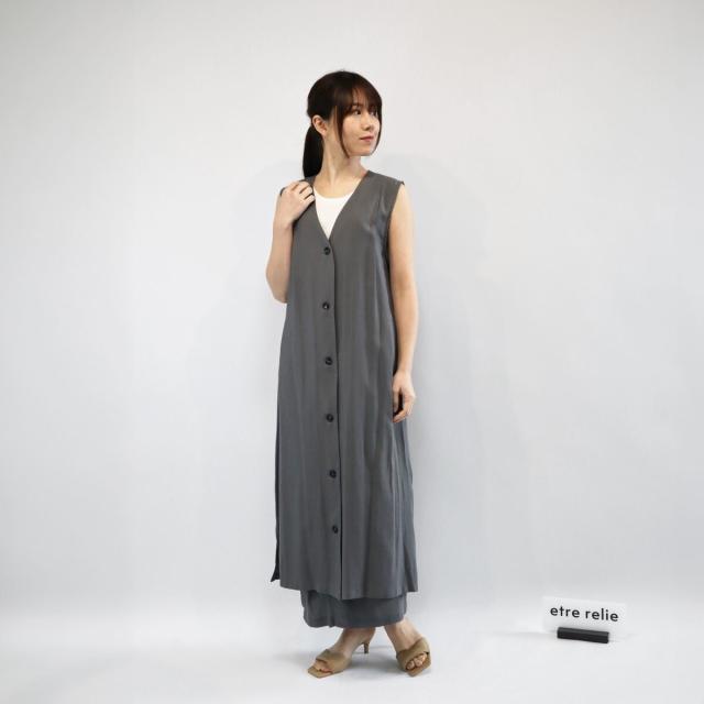 エトレリー（etre relie）/【etre relie】 麻混ロングジレ_13