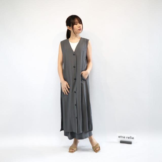エトレリー（etre relie）/【etre relie】 麻混ロングジレ_15