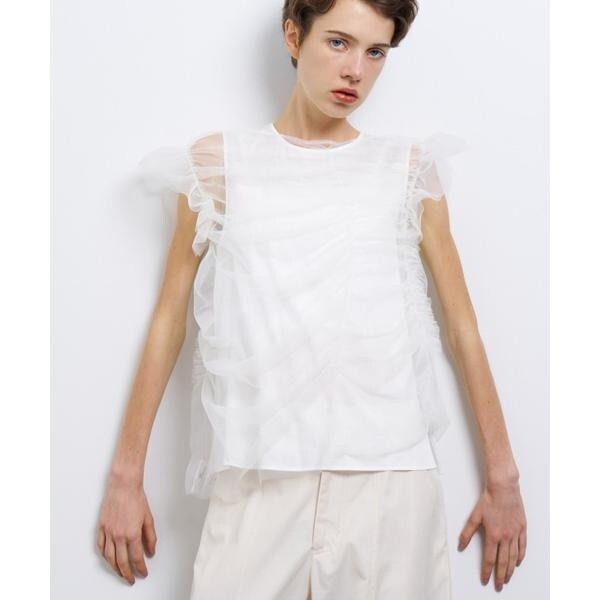 ランバン オン ブルー（LANVIN en Bleu）/アシンメチュールレイヤードブラウスの通販は 19,525円