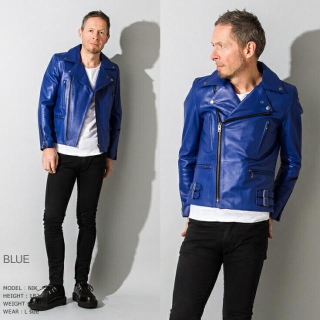 リューグー（LIUGOO）/本革 UKダブルライダースジャケットの通販はau