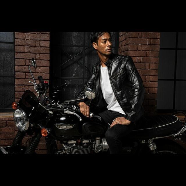 リューグー（LIUGOO）/Liugoo Leathers 本革 シングルライダースジャケット メンズ SRS07