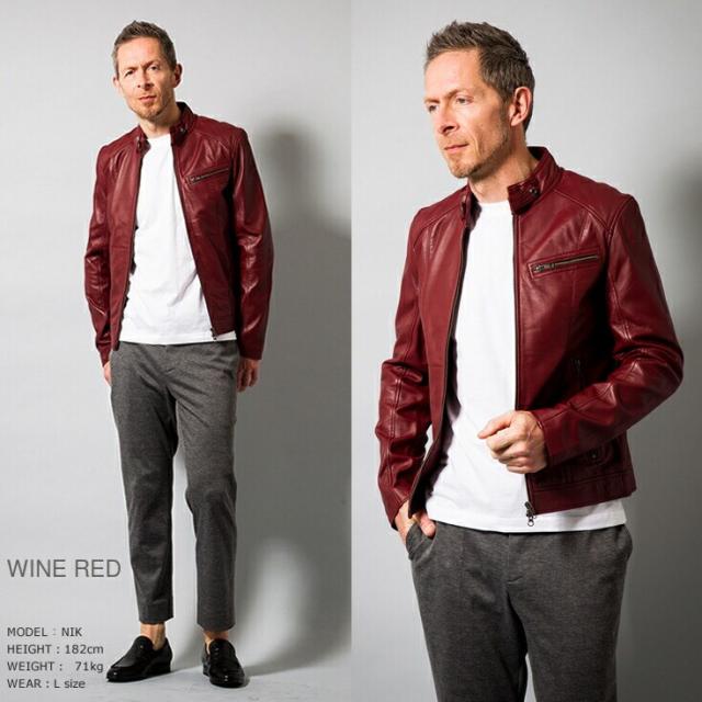 リューグー（LIUGOO）/Liugoo Leathers 本革 シングルライダースジャケット メンズ SRS07