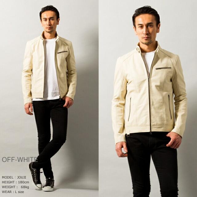 リューグー（LIUGOO）/Liugoo Leathers 本革 シングルライダースジャケット メンズ SRS07