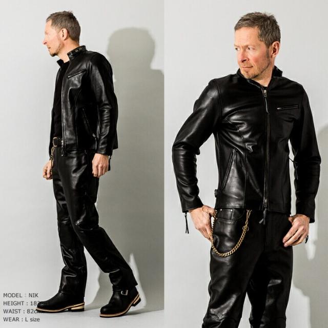 リューグー（LIUGOO）/Liugoo Leathers 本革 メッシュレザー シングル