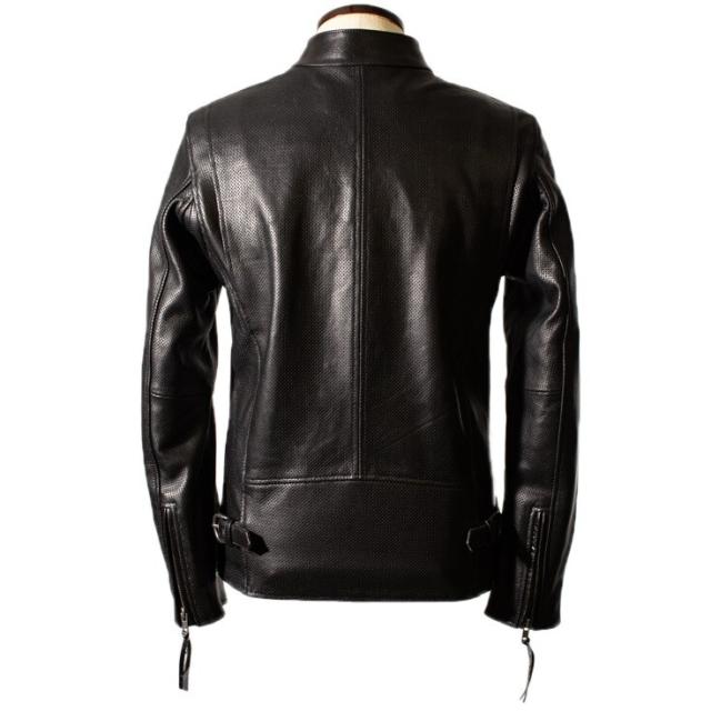 Liugoo Leathers 本革 メッシュシングルライダースSRS03B Liugoo Leathers 【20周年記念10%OFFクーポン】本革 メッシュレザー