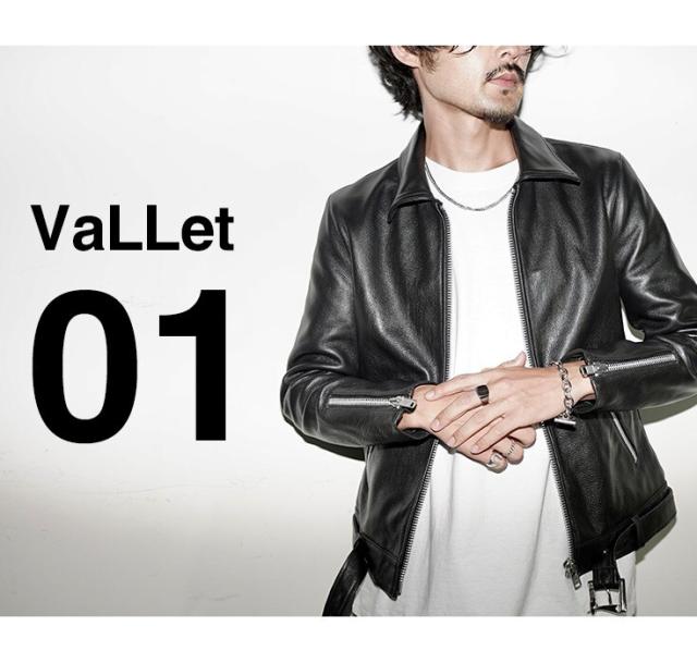リューグー（LIUGOO）/VALLET 本革 シングルライダースジャケット