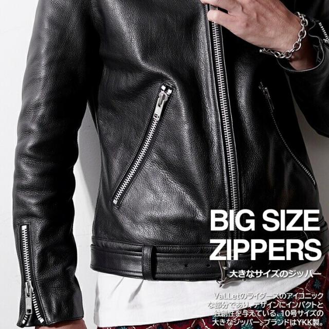 リューグー（LIUGOO）/VALLET 本革 シングルライダースジャケット