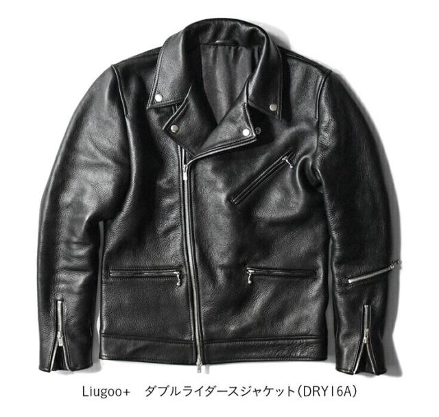 リューグー（LIUGOO）/LIUGOO PLUS 本革 ダブルライダースジャケット