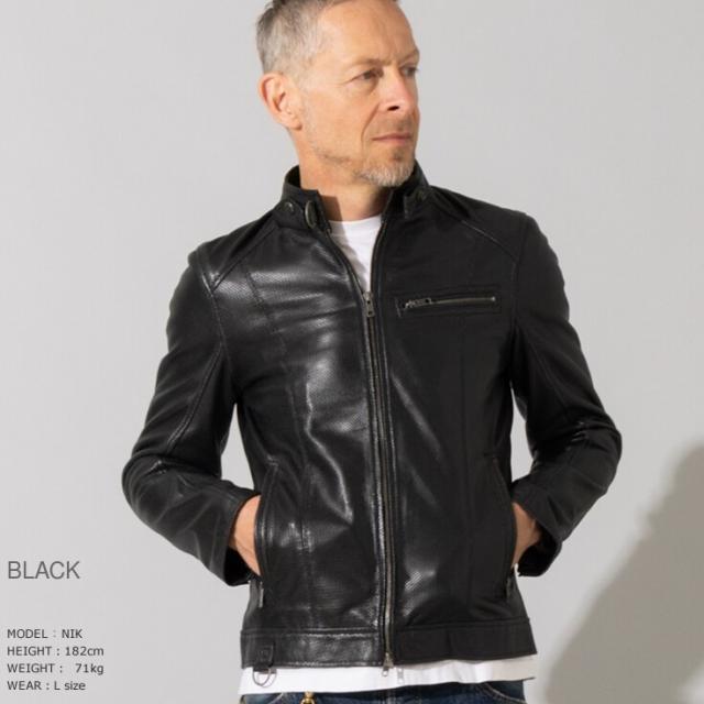 リューグー（LIUGOO）/Liugoo Leathers 本革 メッシュレザー シングル 