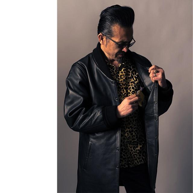 リューグー（LIUGOO）/Liugoo Leathers 本革 レザーロングファラオコート メンズ COT56A_9