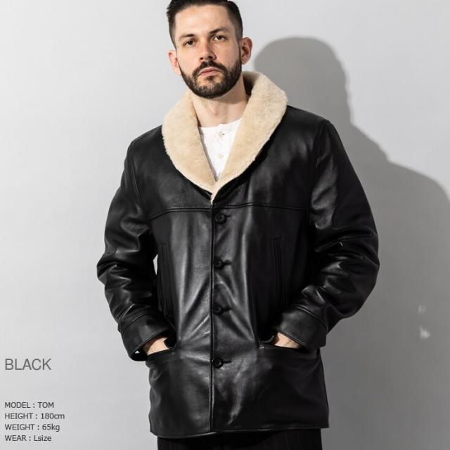 リューグー（LIUGOO）/Liugoo Leathers 本革 ボアワークコート メンズ リューグーレザーズ COT20B_1