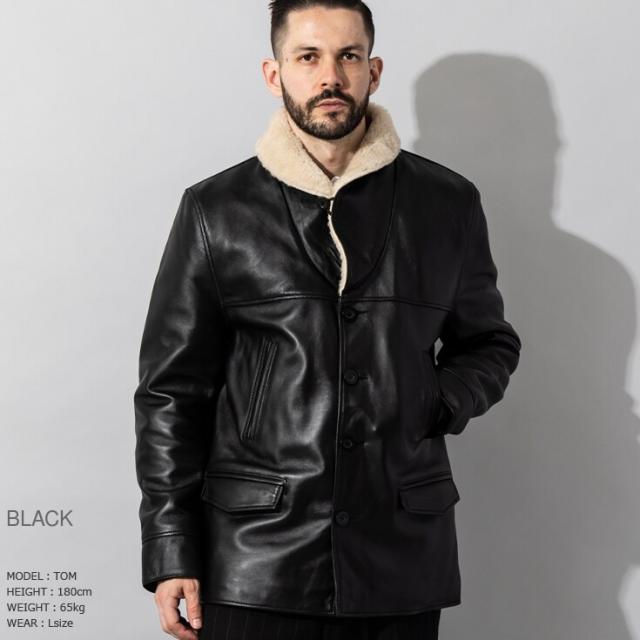 リューグー（LIUGOO）/Liugoo Leathers 本革 ボアワークコート メンズ リューグーレザーズ COT20B_3