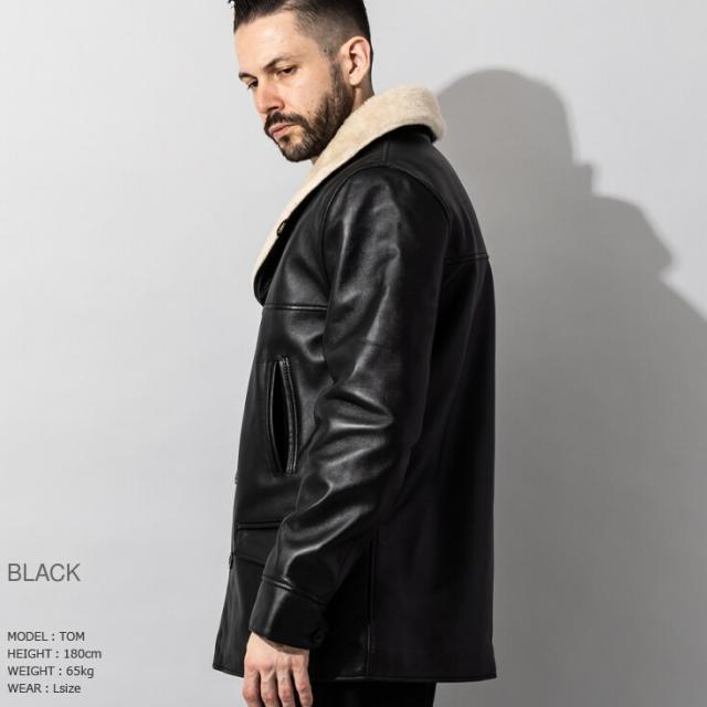 リューグー（LIUGOO）/Liugoo Leathers 本革 ボアワークコート メンズ リューグーレザーズ COT20B_4