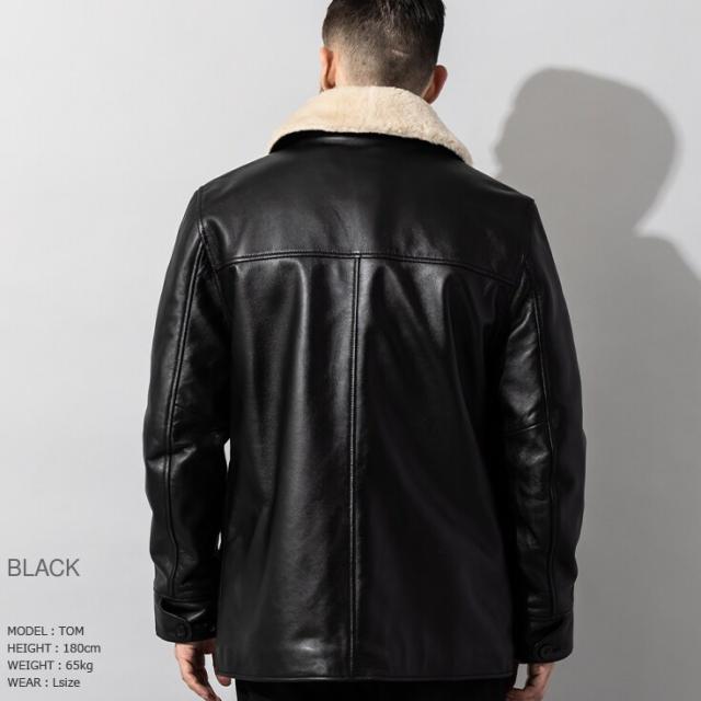 リューグー（LIUGOO）/Liugoo Leathers 本革 ボアワークコート メンズ リューグーレザーズ COT20B_5