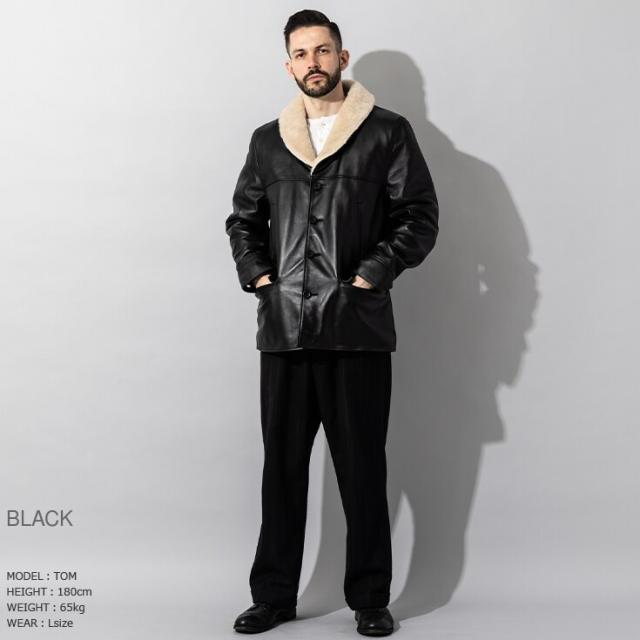 リューグー（LIUGOO）/Liugoo Leathers 本革 ボアワークコート メンズ リューグーレザーズ COT20B_7