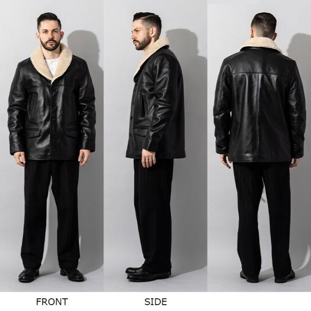 リューグー（LIUGOO）/Liugoo Leathers 本革 ボアワークコート メンズ リューグーレザーズ COT20B_17