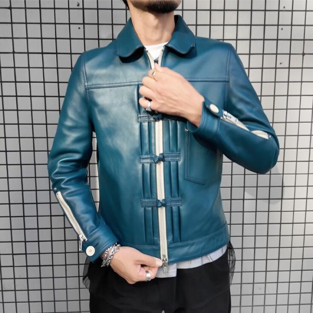 リューグー（LIUGOO）/VaLLet 本革 レザージージャン メンズ