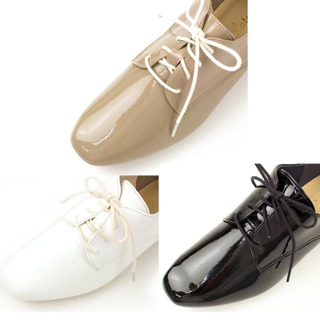 シューファンタジー（Shoe Fantasy）/日本製 マニッシュシューズ ヒモ付き カジュアル　3cmヒール 楽ちん 幅広 シンプル_11