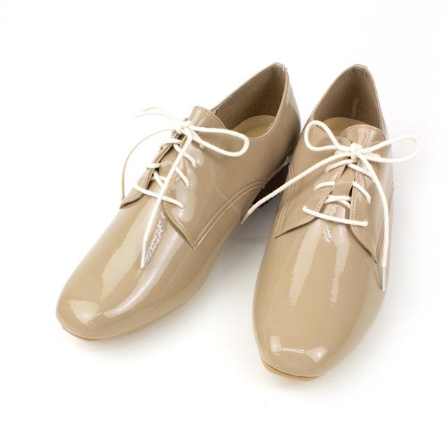 シューファンタジー（Shoe Fantasy）/日本製 マニッシュシューズ ヒモ付き カジュアル　3cmヒール 楽ちん 幅広 シンプル_6
