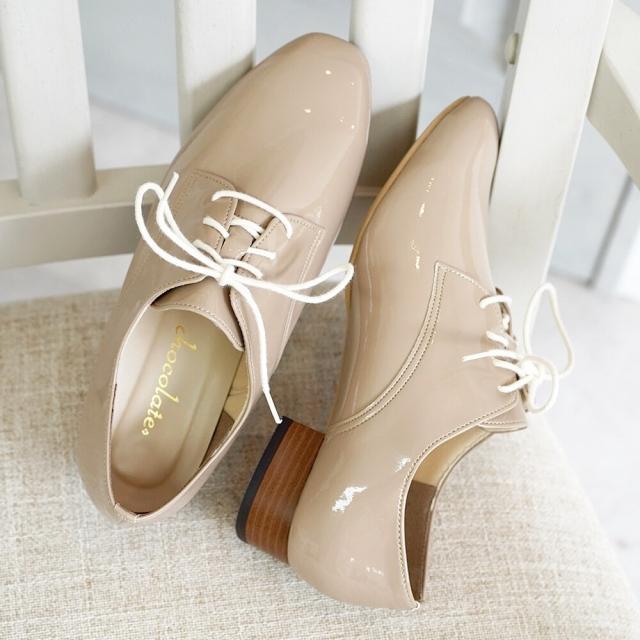 シューファンタジー（Shoe Fantasy）/日本製 マニッシュシューズ ヒモ付き カジュアル　3cmヒール 楽ちん 幅広 シンプル_1