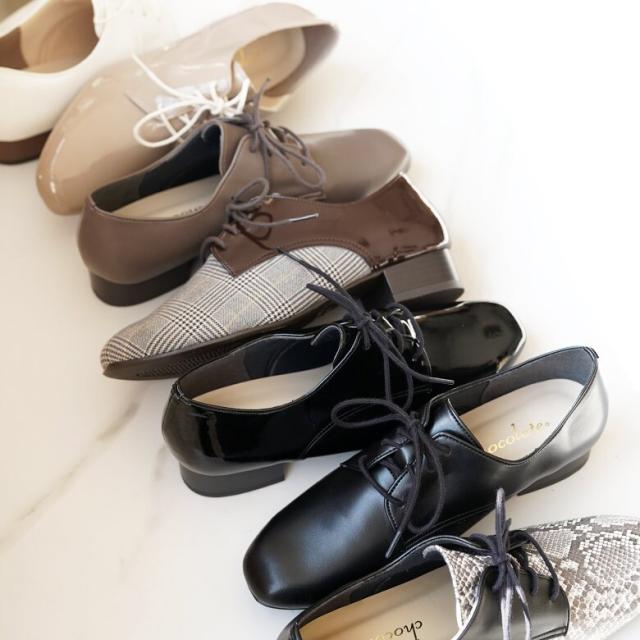シューファンタジー（Shoe Fantasy）/日本製 マニッシュシューズ ヒモ付き カジュアル　3cmヒール 楽ちん 幅広 シンプル_18