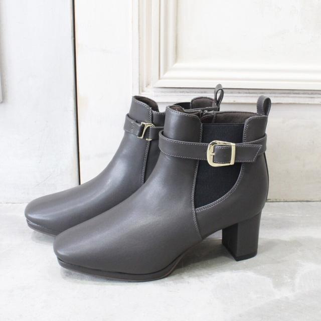 シューファンタジー（Shoe Fantasy）/シューファンタジー Shoe Fantasy 晴雨兼用 スクエアトゥ サイドゴア ショートブーツ の通販は