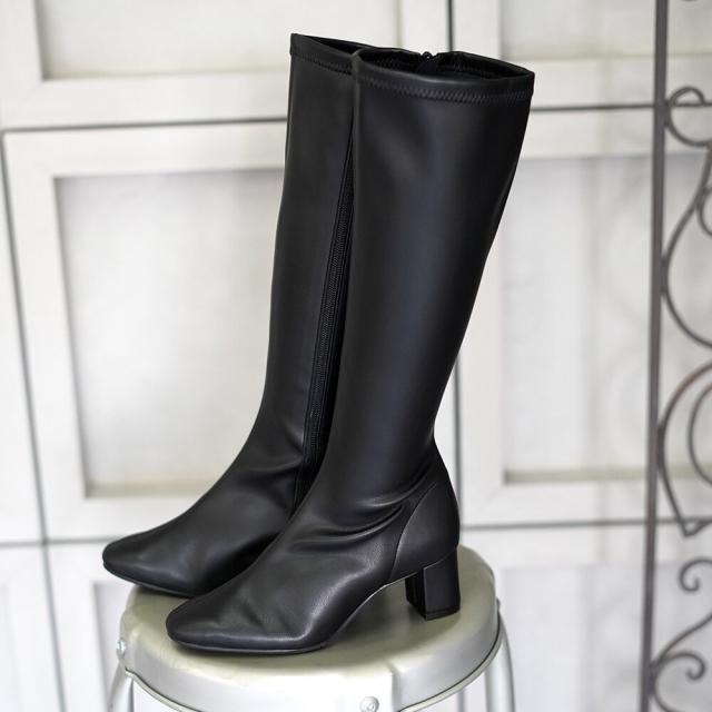 シューファンタジー（Shoe Fantasy）/日本製 シューファンタジー Shoe Fantasy スクエアトゥ ストレッチ ロングブーツ