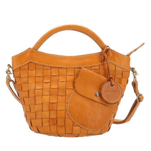 バックヤードファミリー/zucchero filato ズッケロフィラート 48068 編み込みポケット付 ショルダーバッグ