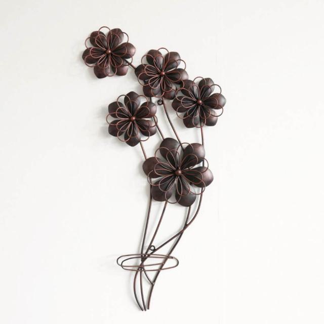 バックヤードファミリー（BACKYARD FAMILY）/アイアン ウォールアート壁掛け フラワー5個