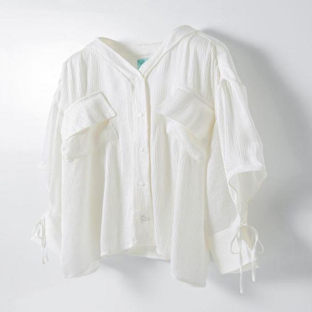 バックヤードファミリー（BACKYARD FAMILY）/vネックポケットブラウス