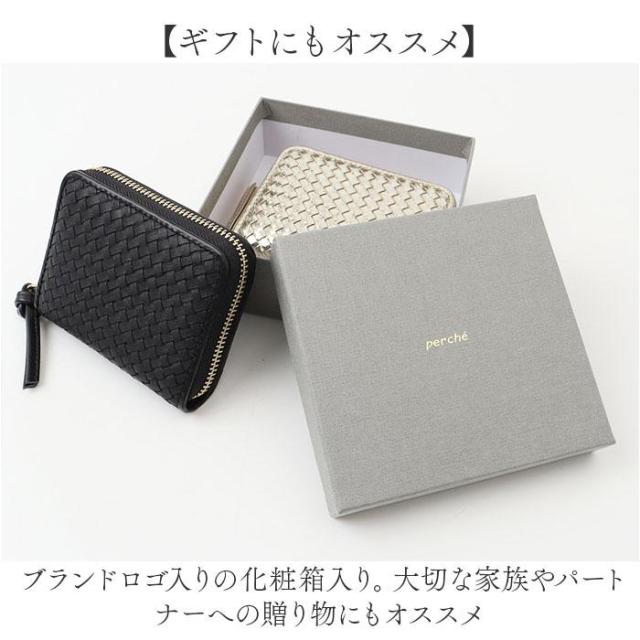 バックヤードファミリー（BACKYARD FAMILY）/perche ペルケ レザーメッシュ ジャバラカードウォレット バックヤードファミリー（BACKYARD FAMILY）/perche ペルケ レザー