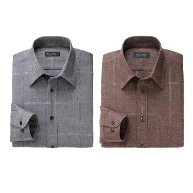 バックヤードファミリー（BACKYARD FAMILY）/ウール混長袖シャツ2色組