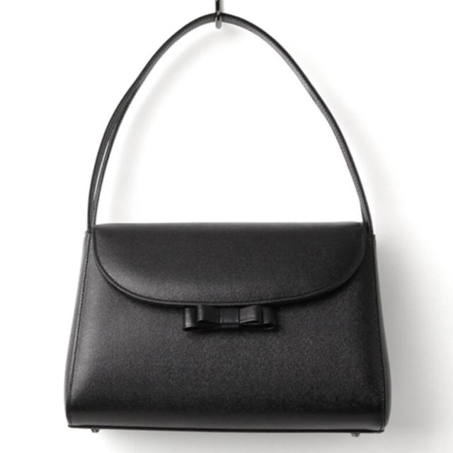 フォルムフォルマ/喪服/礼服/卒業/入学/結婚式/リボン付き牛革バッグ《撥水加工付》