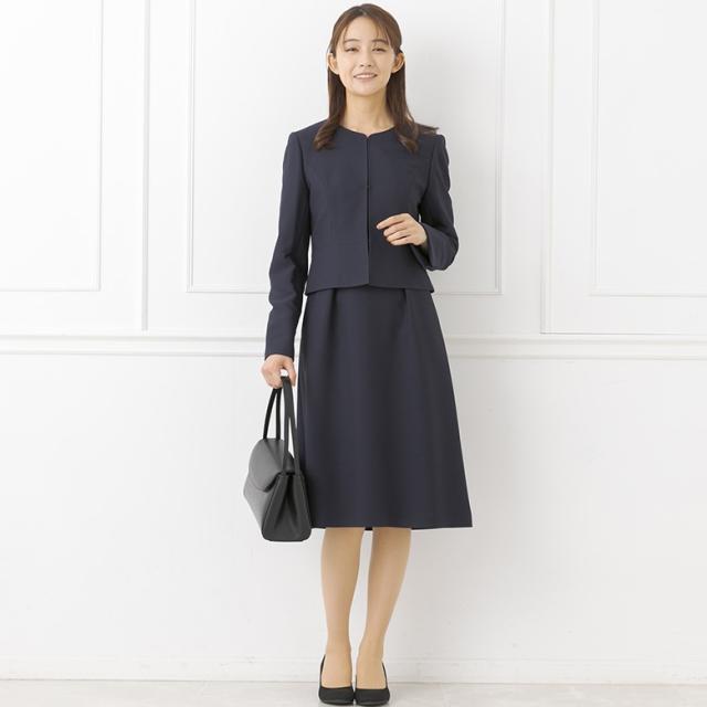 フォルムフォルマ（form forma）/【お受験】ノーカラー＆フレアワンピース セットアップスーツ/学校行事/ママスーツ/学校説明会/七五三