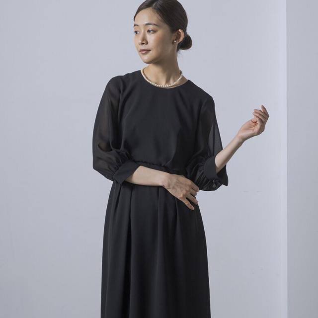 フォルムフォルマ（form forma）/【洗える】【喪服・礼服】シフォンロング丈ワンピース/ブラックフォーマル/七五三/お宮参り/夏_9