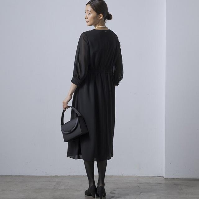フォルムフォルマ（form forma）/【洗える】【喪服・礼服】シフォンロング丈ワンピース/ブラックフォーマル/七五三/お宮参り/夏_3