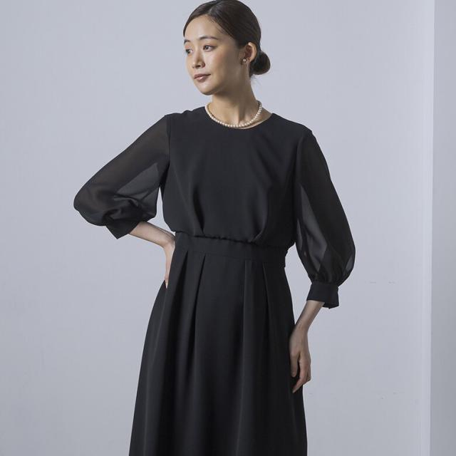 フォルムフォルマ（form forma）/【洗える】【喪服・礼服】シフォンロング丈ワンピース/ブラックフォーマル/七五三/お宮参り/夏_5