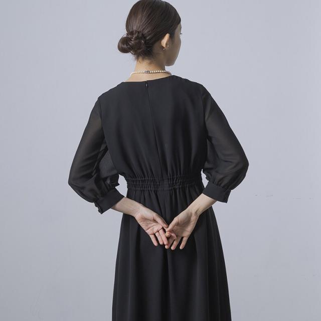 フォルムフォルマ（form forma）/【洗える】【喪服・礼服】シフォンロング丈ワンピース/ブラックフォーマル/七五三/お宮参り/夏_7