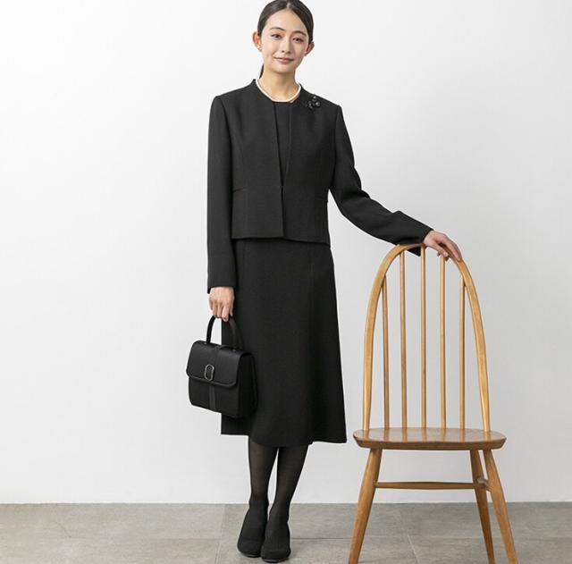 フォルムフォルマ（form forma）/【喪服・礼服】【前開き】ジャケット＆ワンピース/ブラックフォーマル/七五三/オールシーズン_3