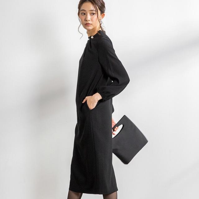 フォルムフォルマ（form forma）/【kaene】【喪服・礼服】パールピン付きワンピース/卒学式・七五三・お宮参り/ブラックフォーマル_3