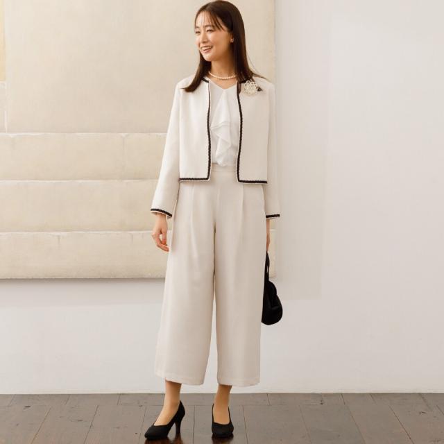 フォルムフォルマ（form forma）/ツイードジャケット＆ワイドパンツ