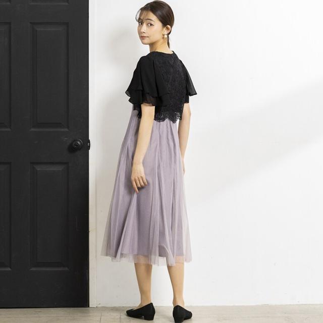 フォルムフォルマ（form forma）/《バック刺繍》薄手シフォンパーティボレロ/結婚式カーディガン/結婚式/二次会/パーティー