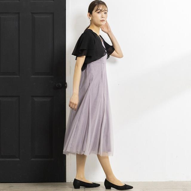 フォルムフォルマ（form forma）/《バック刺繍》薄手シフォンパーティボレロ/結婚式カーディガン/結婚式/二次会/パーティー