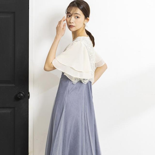 フォルムフォルマ（form forma）/《バック刺繍》薄手シフォンパーティボレロ/結婚式カーディガン/結婚式/二次会/パーティー