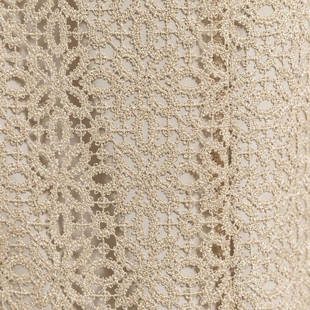 フォルムフォルマ（form forma）/【kaene】ラメクロシェドレス《マザードレス》/フラワー刺繍レース/結婚式/パーティー/母親/母