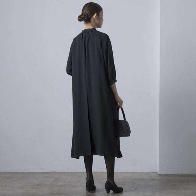 フォルムフォルマ（form forma）/《7分袖タイプ》【喪服・礼服】【洗える】シャツワンピース/ブラックフォーマル/オールシーズン