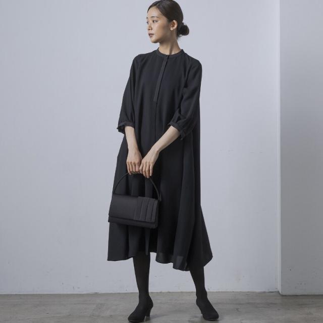 フォルムフォルマ（form forma）/《7分袖タイプ》【喪服・礼服】【洗える】シャツワンピース/ブラックフォーマル/オールシーズン